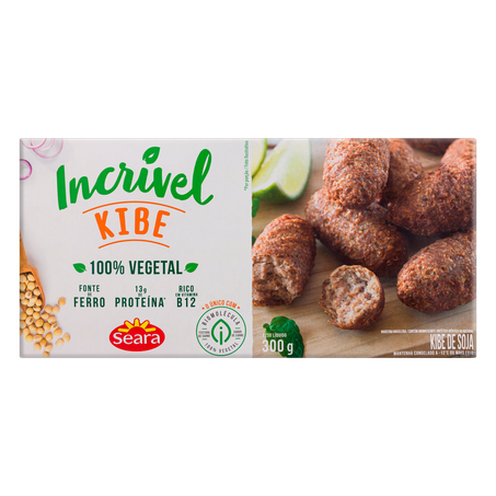 Kibe de soja carne vegetal incrível seara congelado 300g