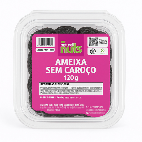 Ameixa Natural Nuts sem Caroço 120G