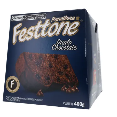 Panettone Duplo Chocolate Festtone 400G 360-2