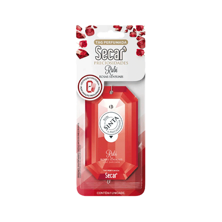 TAG PERFUMADA PRECIOSIDADES SECARRUBI ROSA SENSUAL