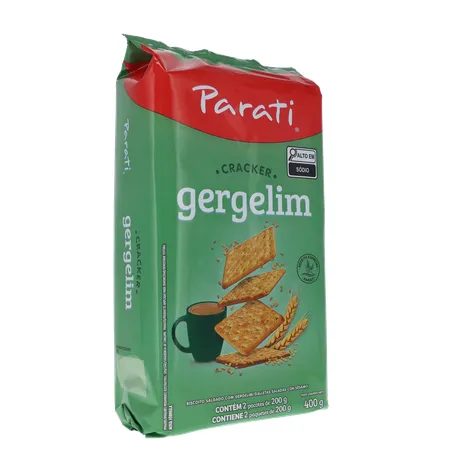 Biscoito Salgado Parati Cracker Gergelim Pacote 400gr 360-33