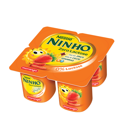 Iogurte nestle 360g ninho zero lactose morango