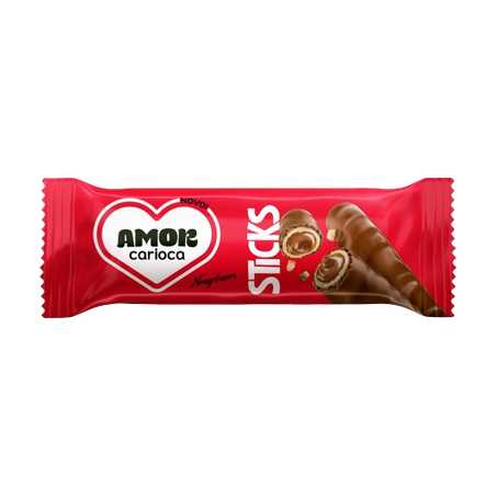 WAFER STICKS AMOR CARIOCA AO LEITE NEUGEBAUER 29 G