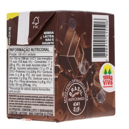 Bebida lactea terrinha uht sabor chocolate 150ml 360-13