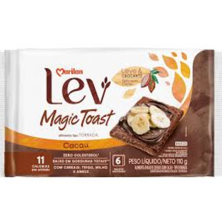 Biscoito lev magic toast marilan 110g multi cereais - 11 calorias por un