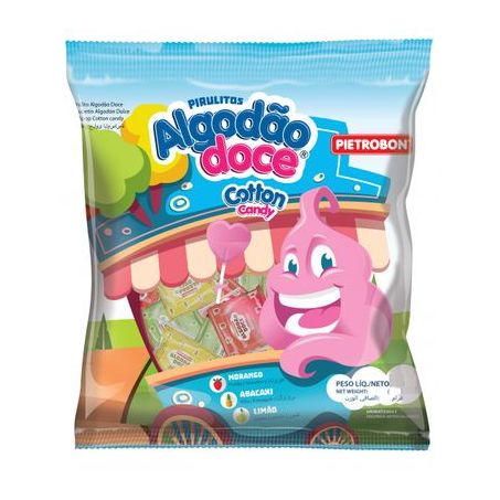 Pirulito pietrobon bola algodao doce 200g