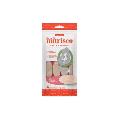 Snack Cremoso Nutrisco Sabor Atum e Camarão para Garos 56g