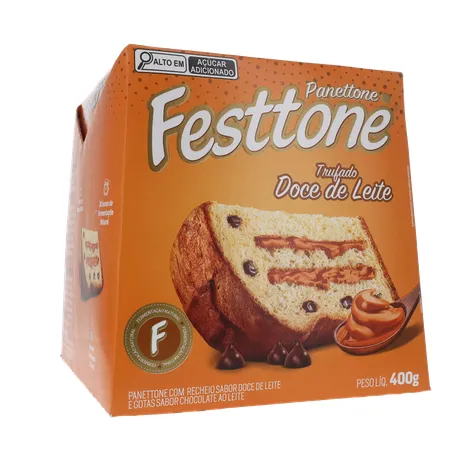 Panettone Festtone Trufado Doce De Leite 400G 360-16