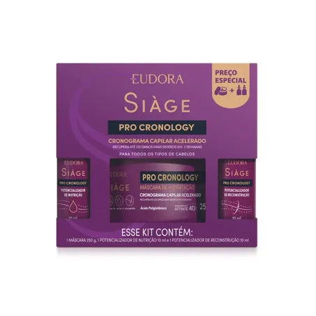 KIT MASCARA + 2 POTENCIALIZAD PRO CRONOLOGICO EUDORA SIAGE