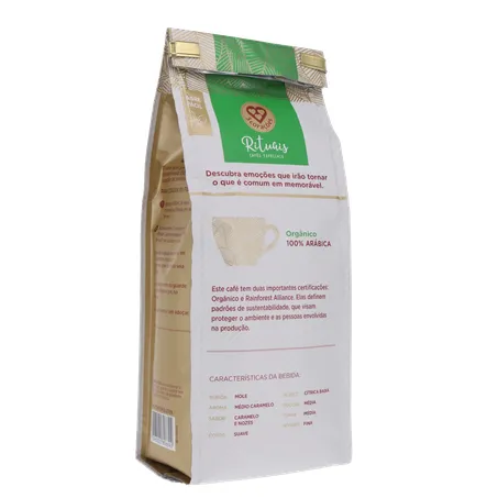 Café Moído 3 Corações Rituais Orgânico 250g 360-15