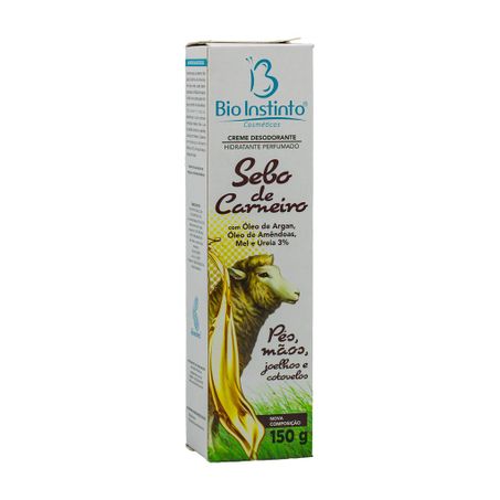 CREME DESODORANTE SEBO DE CARNEIRO 150G BIO INSTINTO