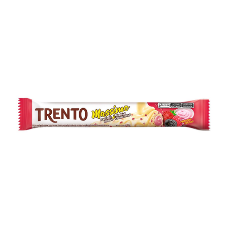 CHOCOLATE TRENTO MASSIMO IOGURTE GREGO FRUTAS VERMELHAS 25G