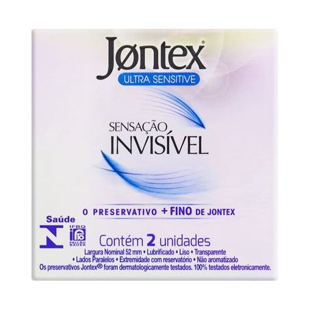 PRESERVATIVO JONTEX SESACAO INVISIVEL C/2