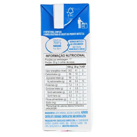 Leite Condensado Nestlé Moça Semidesnatado Caixa 340gr 360-9