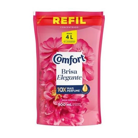 Amaciante de Roupas Concentrado Comfort Brisa Elegante Sachê 900ml - Refil
