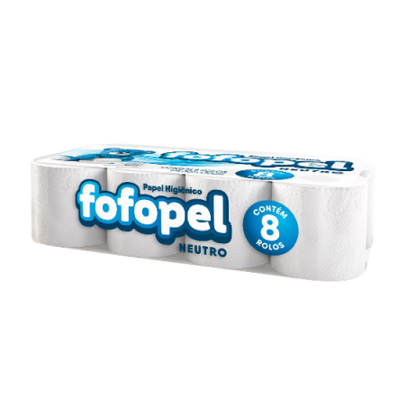 Papel Higiênico Fofopel Neutro Folha Simples c/8un
