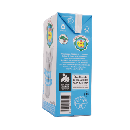 LEITE LONGA VIDA TERRA VIVA SEMIDESNATADO 1L 360-42