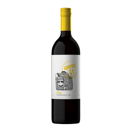 Vinho seco syrah arrivo 31 750ml