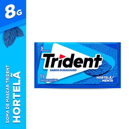 CHICLETE TRIDENT HORTELÃ 8G