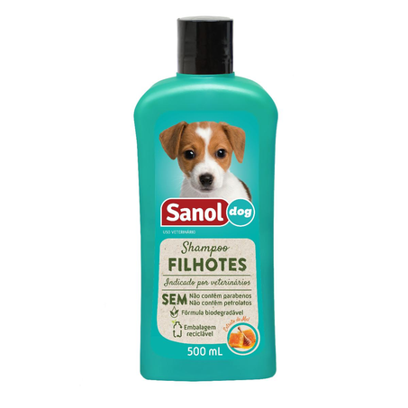 Shampoo Sanol 500ml - Para Cães - Filhotes