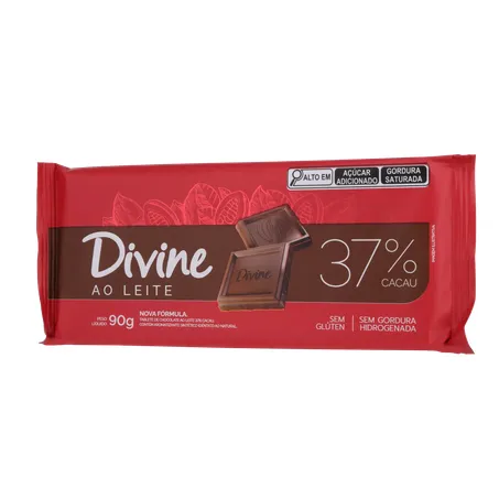 CHOCOLATE BARRA DIVINE S/GLÚTEN AO LEITE 70G 360-2