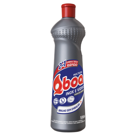 Multiuso qboa 2x1 inox e vidro 500ml