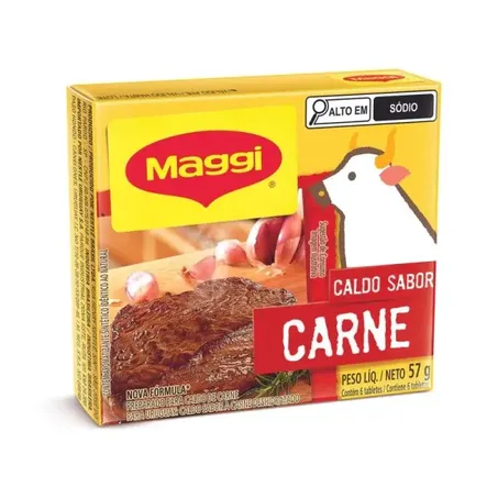 Caldo em Tabletes Maggi Carne Caixa com 6un - 57gr