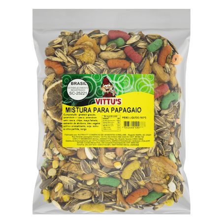 RAÇÃO PARA PÁSSAROS PAPAGAIO VITTU'S