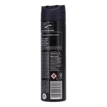 DESOD.NIVEA AERO 150ML DEEP CARVAO ATIVO MASC 360-21
