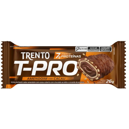 Chocolate barrinha trento t-pro 26g amend c/cacau (unidade)