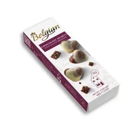 Chocolate Belgian 65g Hearts Salted Brownie