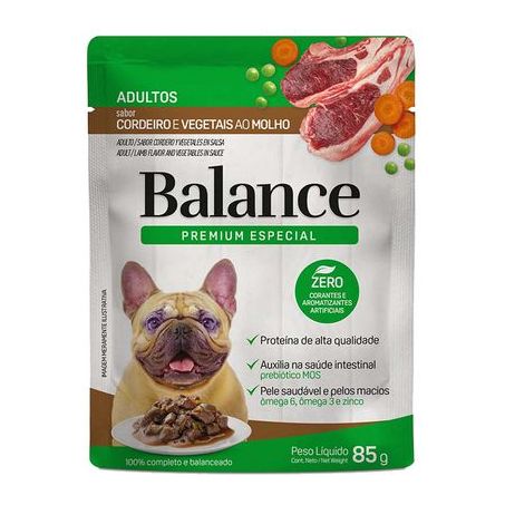 Racao balance adult cor/veg 85g