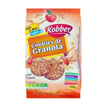 COOKIES DE GRANOLA KOBBER LIGHT SOJA E MEL 150G
