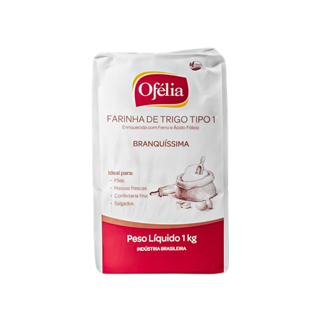 Farinha Trigo Ofelia Plus 1kg Papel 