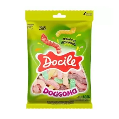 GOMA MINHOCA DOCIGOMA DOCILE 600 G                