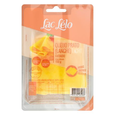 QUEIJO PRATO FATIADO LIGHT LAC LÉLO