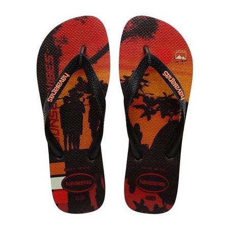 CHINELO HAVAIANAS HYPE BEGONIA PTO/LARANJ 37/38