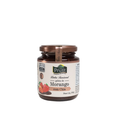 GELEIA PRUST FUNCIONAL MORANGO E CHIA VIDRO 260G