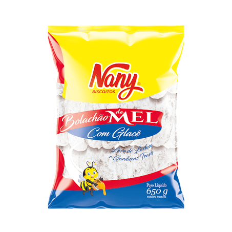 Bolachão mel com glace nany 650g