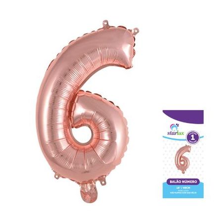 Balao starlux metalizado rose 40cm n6