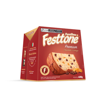 Panettone Festtone Premium Chocolate e Laranja 400g