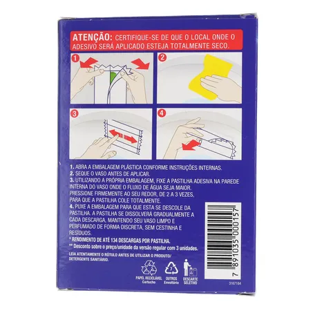 Pastilha adesiva harpic pinho com 5 360-19