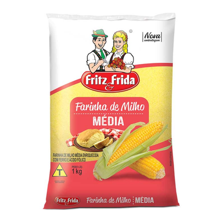 FARINHA DE MILHO FRITZ&FRIDA MEDIA 1KG