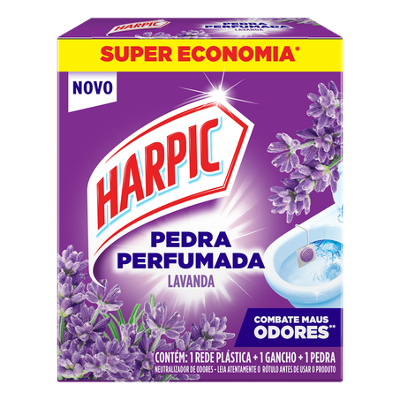 Pedra sanitária harpic lavanda com 1 unidade