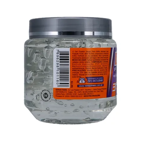 Gel fixador sergio paris brilho m.forte 240g 360-24