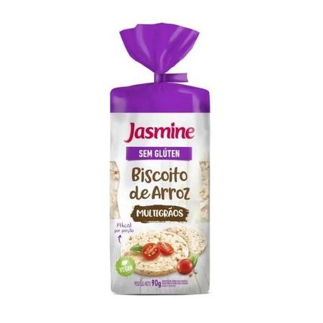 Biscoito arroz jasmine s/ gluten multigraos 90g