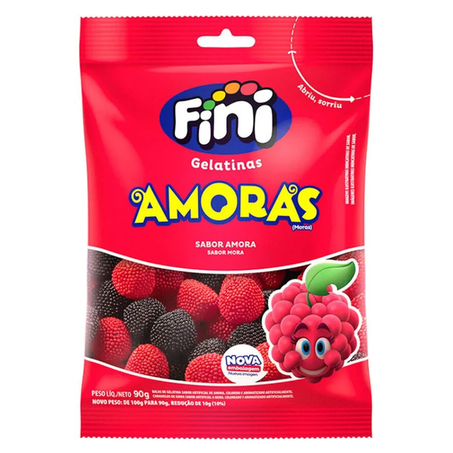 BALA FINI GELATINA AMORAS MORAS 90G
