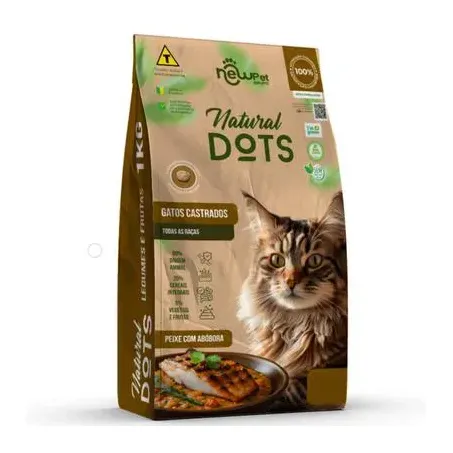 Racao gatos castrados natural dots 1kg
