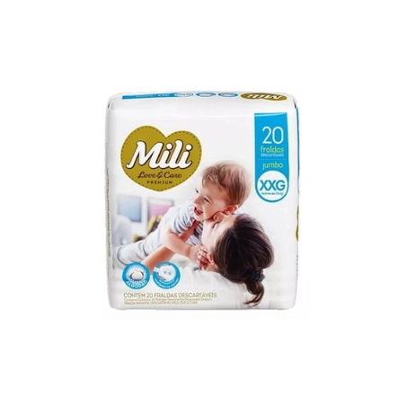 Fralda mili c/18 un love care xxxg