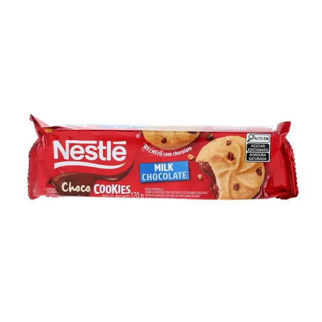 Biscoito Nestlé Cookies Recheado Chocolate Ao Leite Pacote 120G 360-0